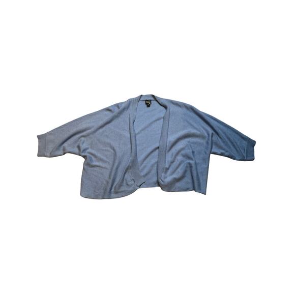 Eileen Fisher Sweaters - Eileen Fisher lightweight 100% wool blue open cardigan textured small